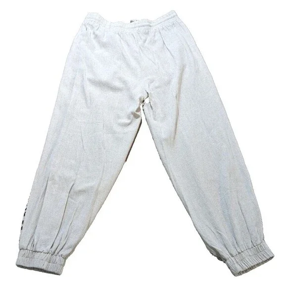 Umgee USA Oatmeal Leopard Print Elastic Waist Drawstring Jogger Pant Size Small - Picture 2 of 10